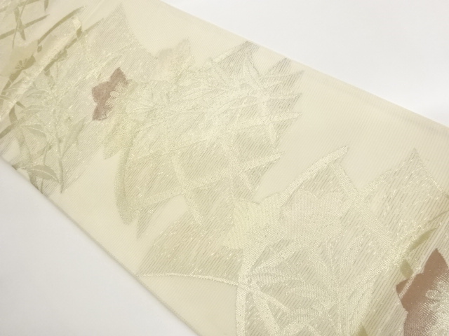 JAPANESE FUKURO OBI / WOVEN BALLOON FLOWER